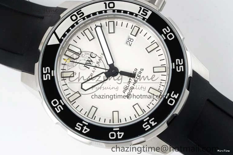 MIROTIME 0228 Premium Aquatimer Automatic SS RSF 1:1 Best Edition White Black Dial on Black Rubber Strap A 7067